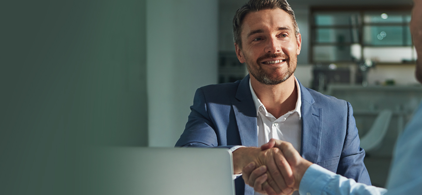 Business man shaking hands