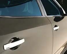 Car door after paintless dent repair