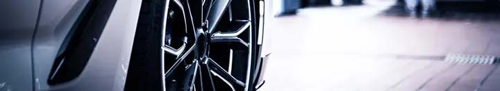 Close up of car tire and wheel