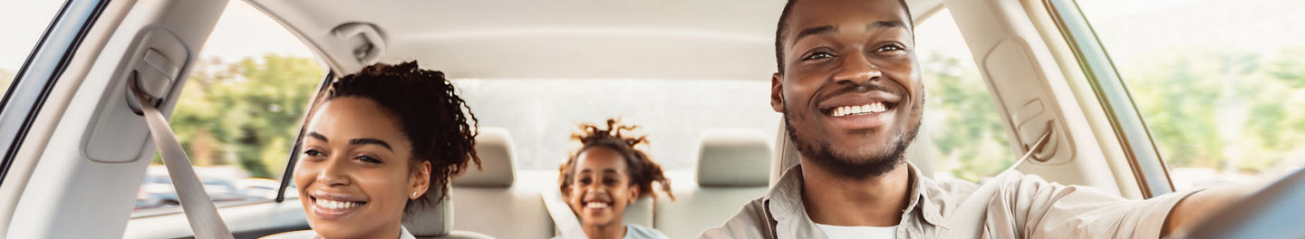 Family in car