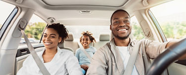 Family in car