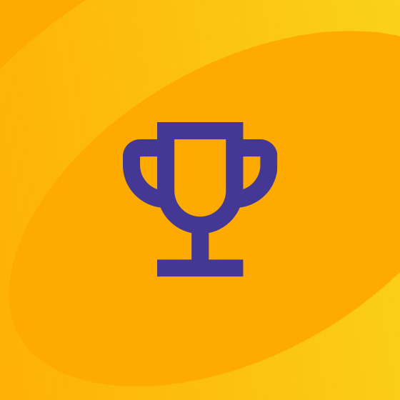 Trophy icon with yellow background