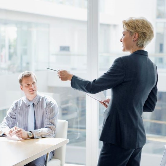 Woman leading Protective DOWC product picking meeting