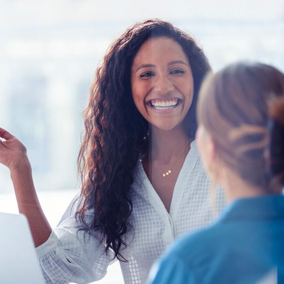Women in meeting