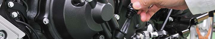 Checking motorcycle oil