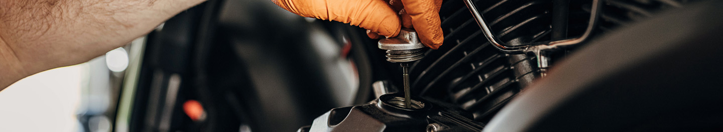 Checking motorcycle oil