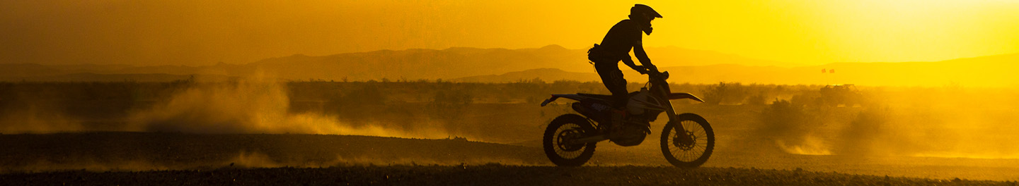 Riding dirt bike at night