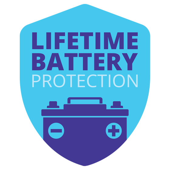Shield with battery image
