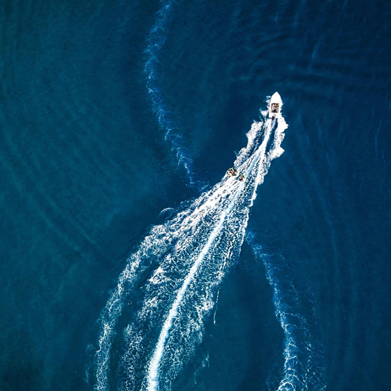 Jetboat in water