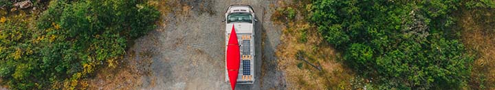 Top view of camper van