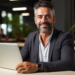 F&I Agent on Computer