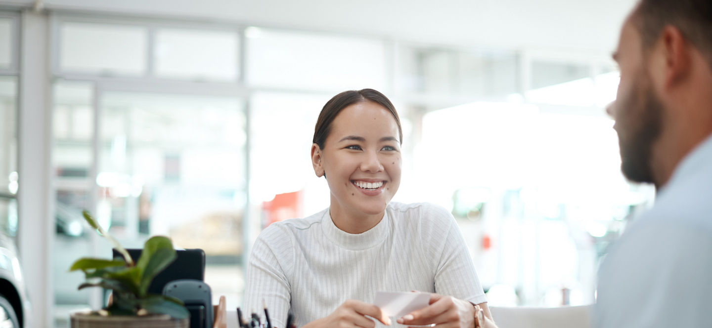 Woman smiling in office